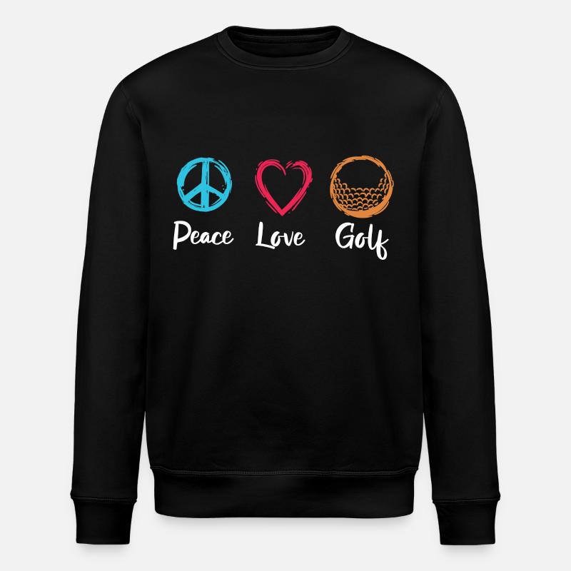 Peace Love Golf - Sweat bio ROLLER Stanley/Stella Unisexe - noir