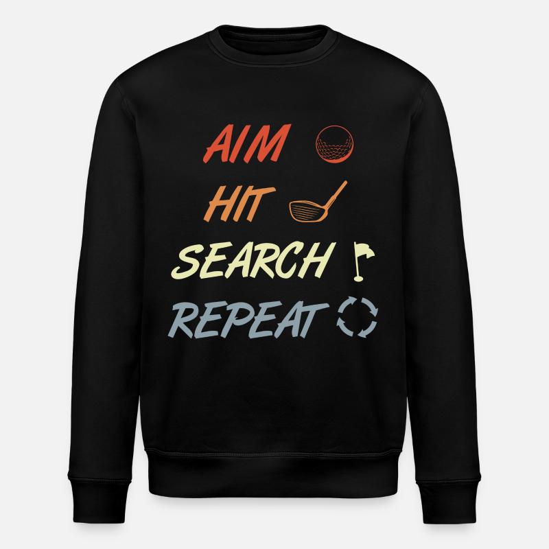 Golf Routine - Stanley/Stella ROLLER Unisex Organic Sweatshirt - black