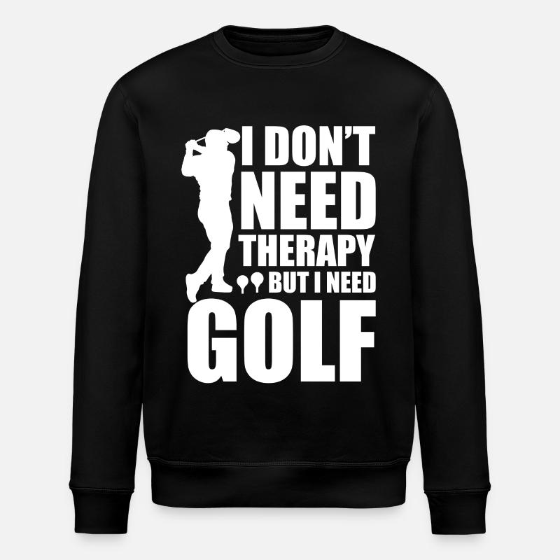 Golf Therapie - Stanley/Stella Unisex Bio-Sweatshirt ROLLER - Schwarz