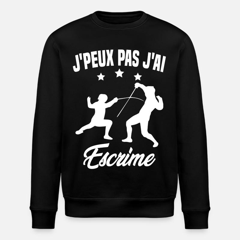 Je Peux Pas J'ai Escrime - Sweat bio ROLLER Stanley/Stella Unisexe - noir