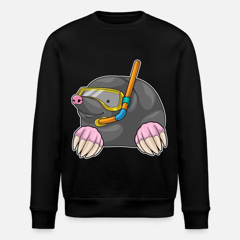 Mole Diver Snorkel Diving - Stanley/Stella ROLLER Unisex Organic Sweatshirt - black
