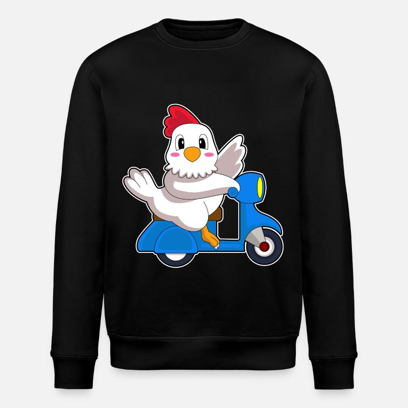 Scooter de poulet - Sweat bio ROLLER Stanley/Stella Unisexe - noir