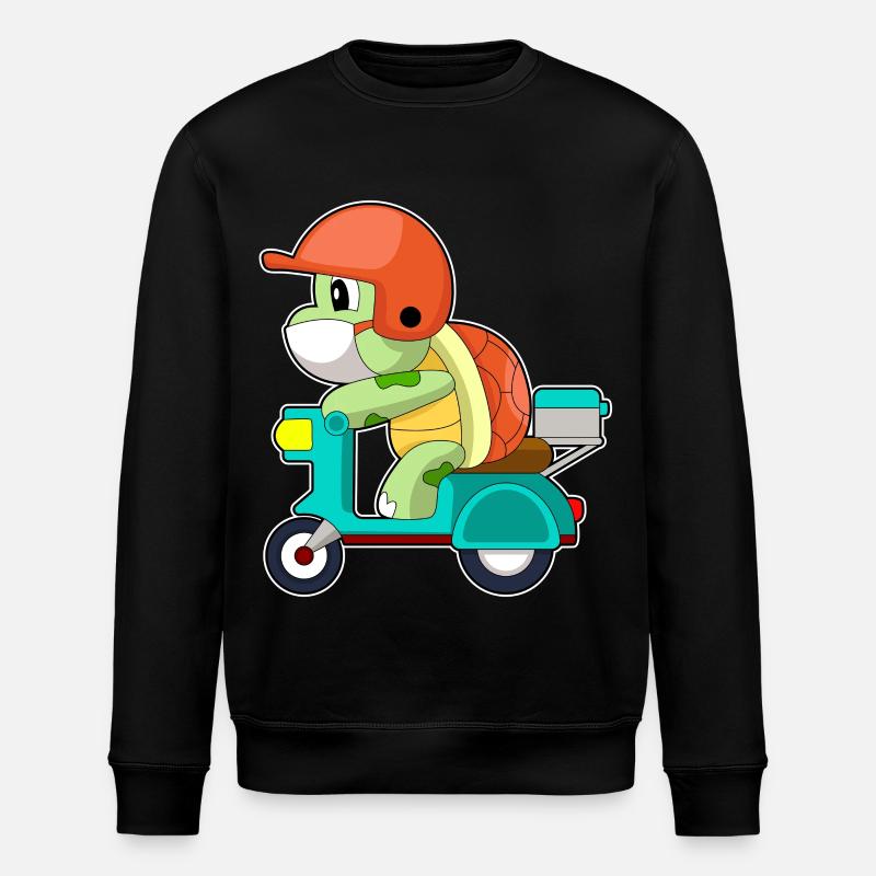 Scooter tortue - Sweat bio ROLLER Stanley/Stella Unisexe - noir