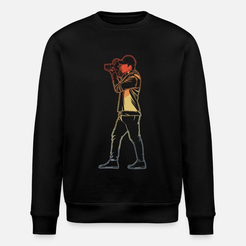 Fotokamera Mann - Stanley/Stella Unisex Bio-Sweatshirt ROLLER - Schwarz
