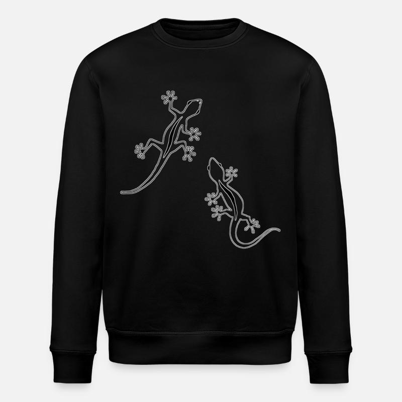 Zwei Echsen (schwarz) - Stanley/Stella Unisex Bio-Sweatshirt ROLLER - Schwarz