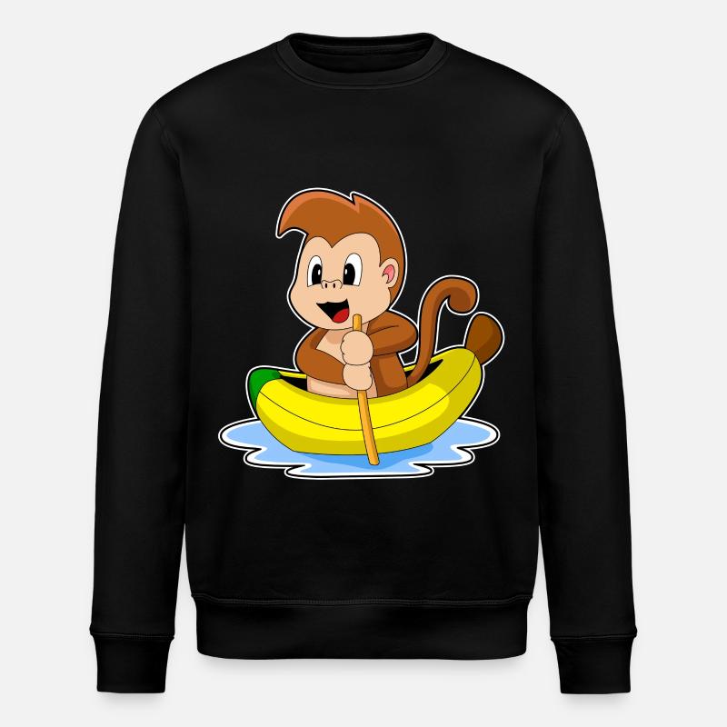 Affe Banane Boot - Stanley/Stella Unisex Bio-Sweatshirt ROLLER - Schwarz
