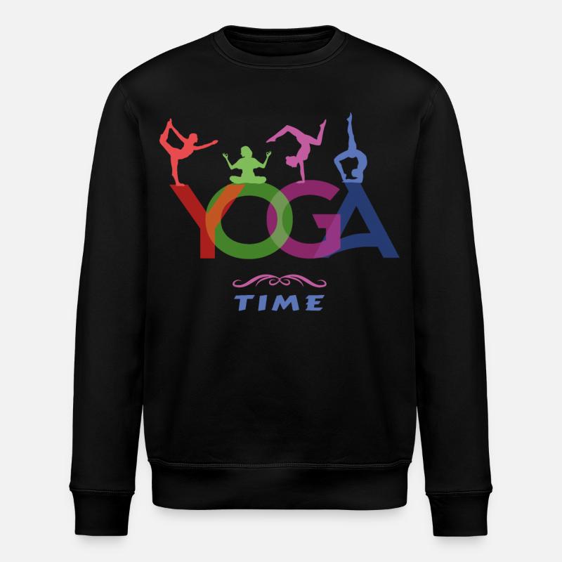 YOGA Time - Le temps du yoga - Sweat bio ROLLER Stanley/Stella Unisexe - noir