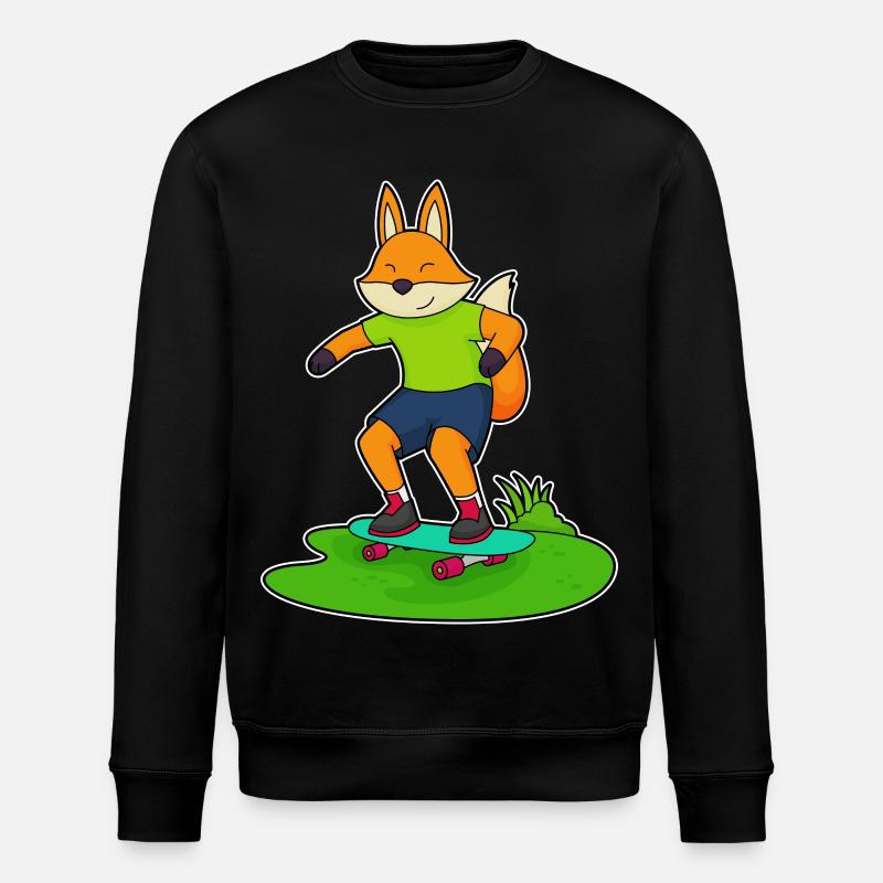 Fuchs Skater Skateboard - Sweat bio ROLLER Stanley/Stella Unisexe - noir