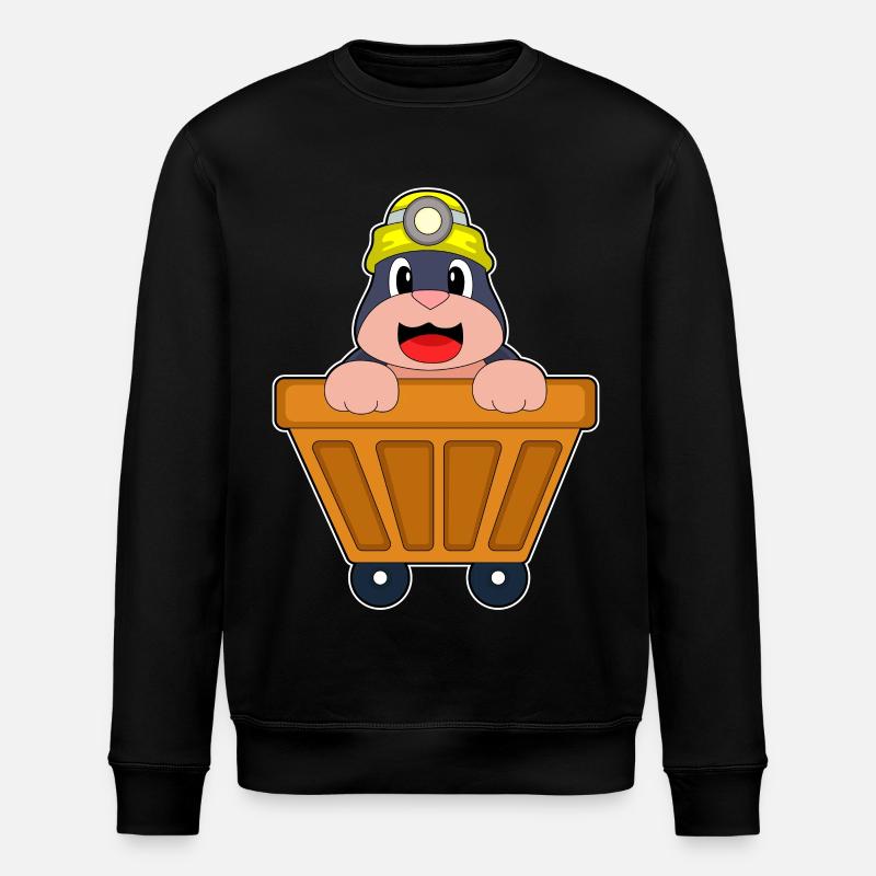 Maulwurf Bergbau Container - Stanley/Stella Unisex Bio-Sweatshirt ROLLER - Schwarz