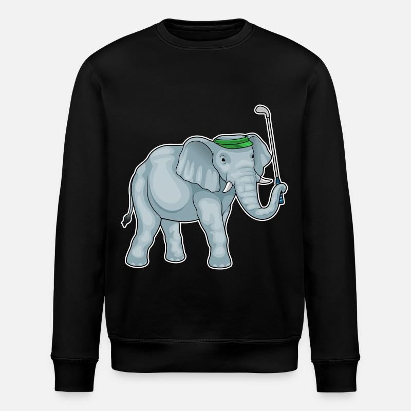 Elefant Golf Golfschläger - Stanley/Stella Unisex Bio-Sweatshirt ROLLER - Schwarz