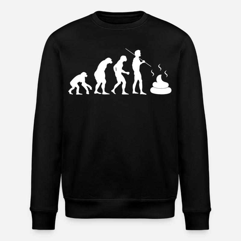 intestinal evolution - Stanley/Stella ROLLER Unisex Organic Sweatshirt - black