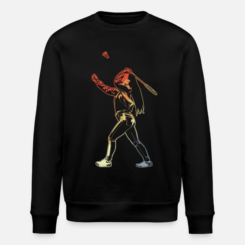 Badmintonspielerin - Stanley/Stella Unisex Bio-Sweatshirt ROLLER - Schwarz