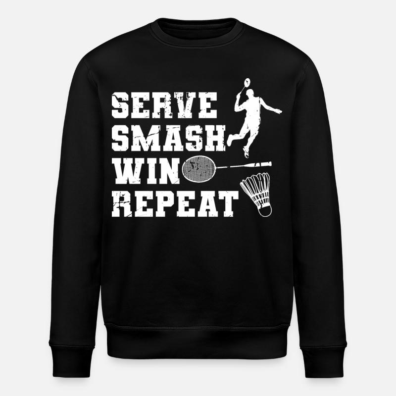 Zeitplan für Badmintonspieler - Stanley/Stella Unisex Bio-Sweatshirt ROLLER - Schwarz