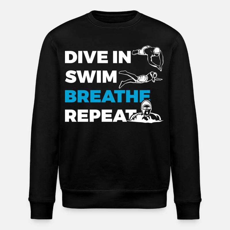 Plongée Natation Respiration Répétitive - Sweat bio ROLLER Stanley/Stella Unisexe - noir