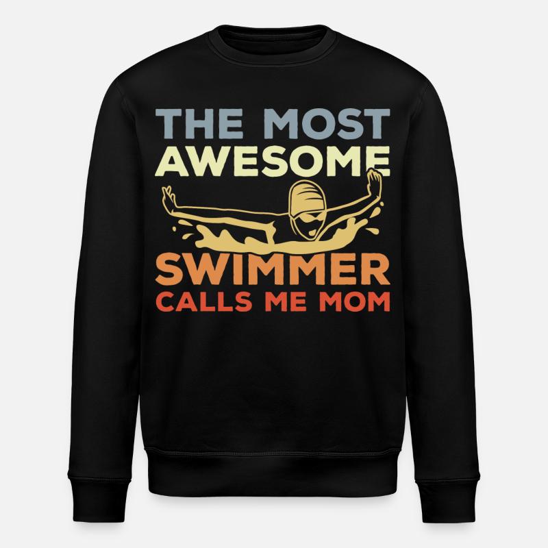 Schwimmerin Mutter - Stanley/Stella Unisex Bio-Sweatshirt ROLLER - Schwarz