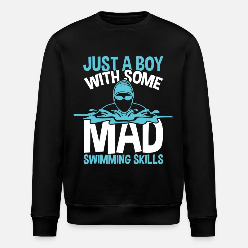 Schwimmjunge - Stanley/Stella Unisex Bio-Sweatshirt ROLLER - Schwarz