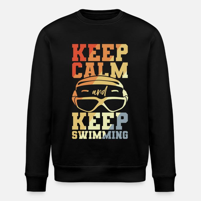Lustiger Schwimmer Witz - Stanley/Stella Unisex Bio-Sweatshirt ROLLER - Schwarz