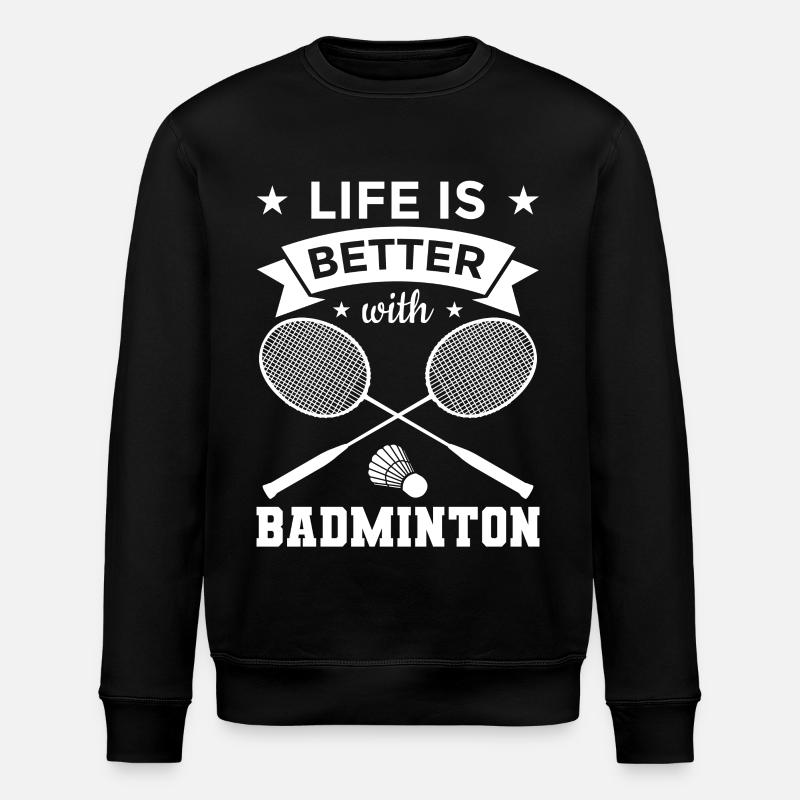 Badminton Motivation - Stanley/Stella Unisex Bio-Sweatshirt ROLLER - Schwarz
