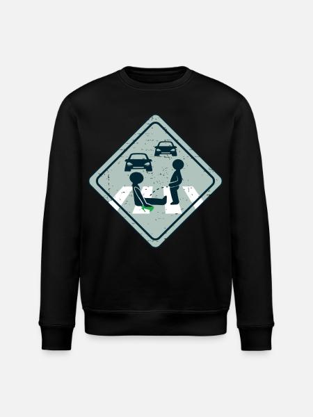 Climate activist road gluing - Stanley/Stella ROLLER Unisex Organic Sweatshirt - black