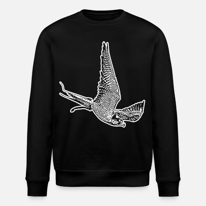Faucon en piqué - Sweat bio ROLLER Stanley/Stella Unisexe - noir