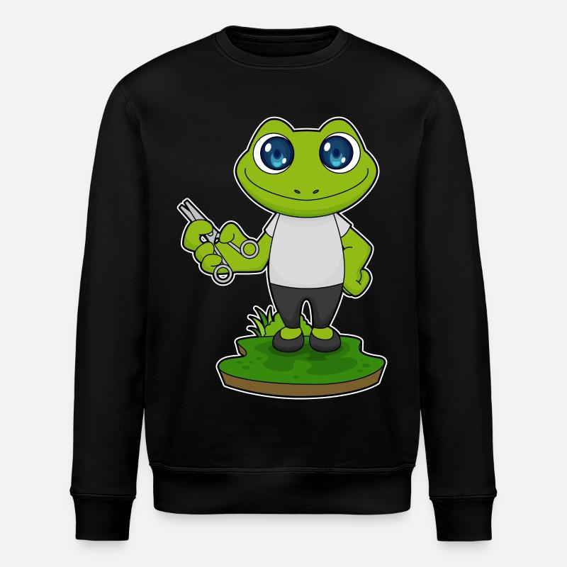 Frosch Barbier Schere - Stanley/Stella Unisex Bio-Sweatshirt ROLLER - Schwarz