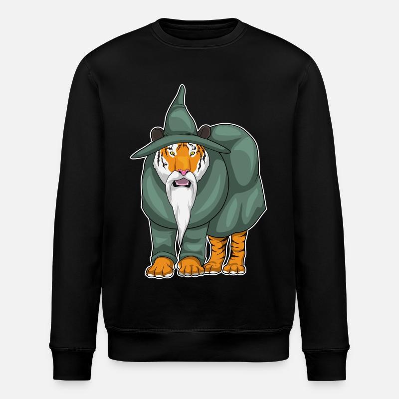 Tiger Zauberer - Stanley/Stella Unisex Bio-Sweatshirt ROLLER - Schwarz