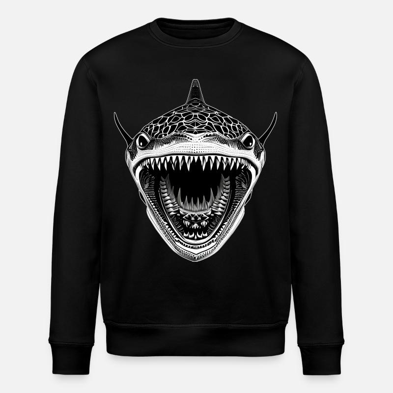 Grand Requin Avec La Gueule Ouverte - Sweat bio ROLLER Stanley/Stella Unisexe - noir