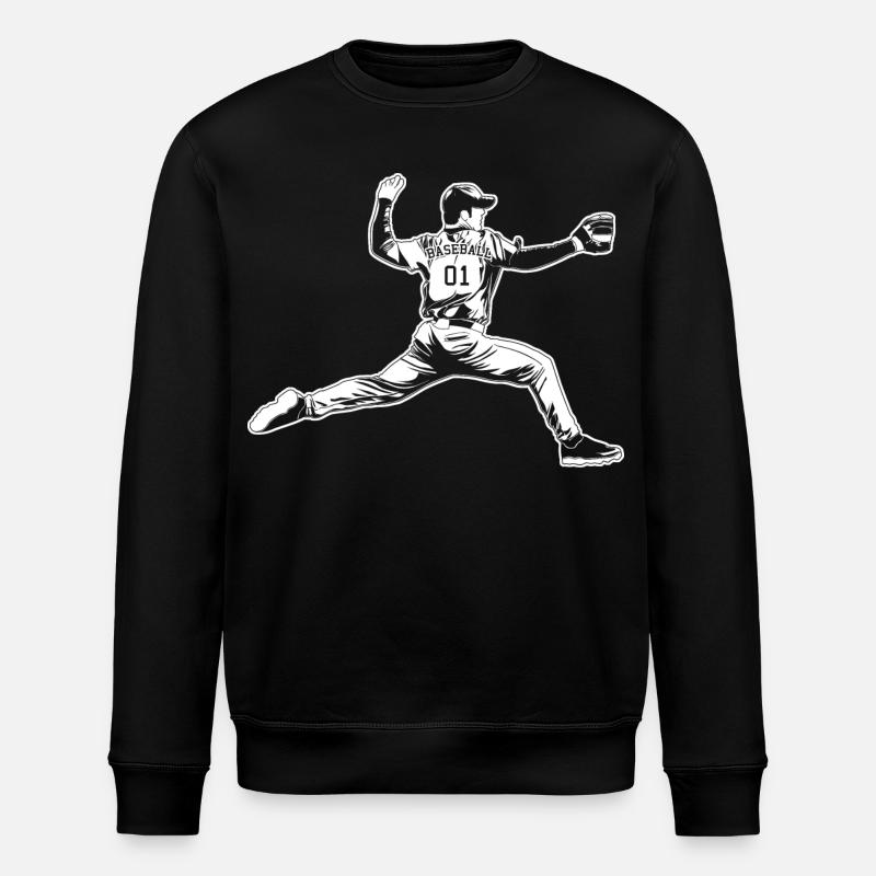 Baseball Pitcher - Stanley/Stella Unisex Bio-Sweatshirt ROLLER - Schwarz
