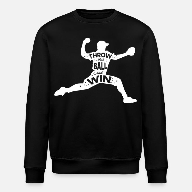 Baseball Spruch - Stanley/Stella Unisex Bio-Sweatshirt ROLLER - Schwarz