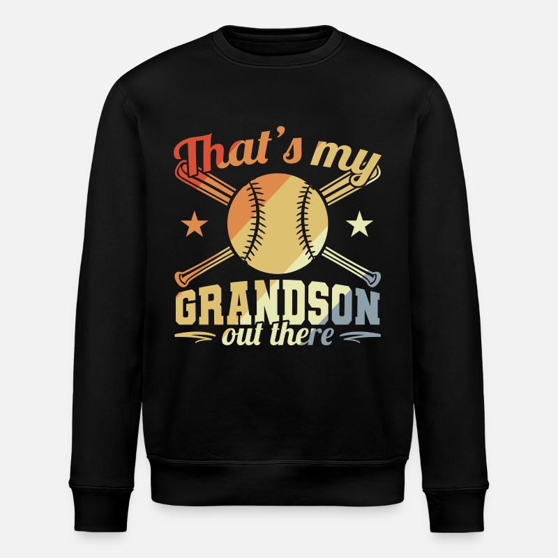 Großvater eines Baseballspielers - Stanley/Stella Unisex Bio-Sweatshirt ROLLER - Schwarz