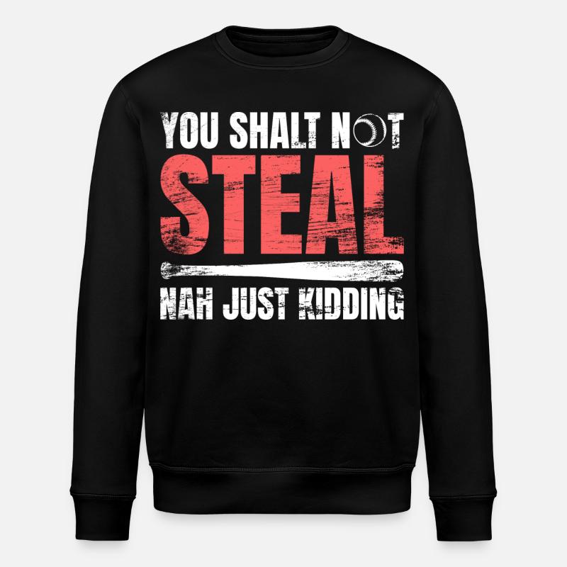 Baseballspieler Witz - Stanley/Stella Unisex Bio-Sweatshirt ROLLER - Schwarz