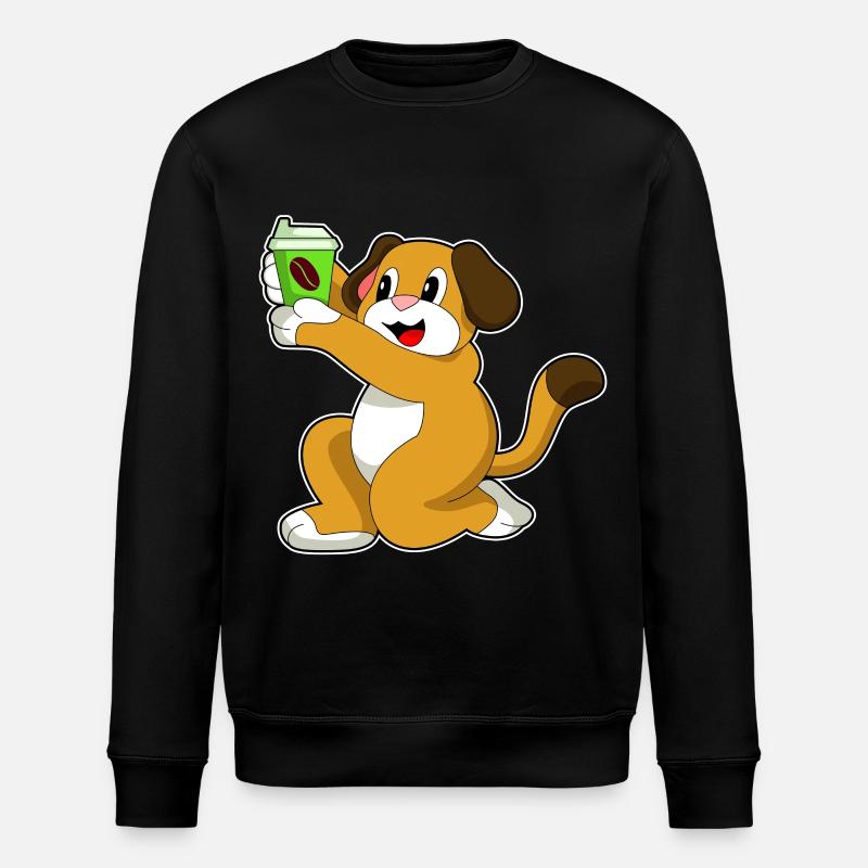 Hund Kaffee Becher - Stanley/Stella Unisex Bio-Sweatshirt ROLLER - Schwarz
