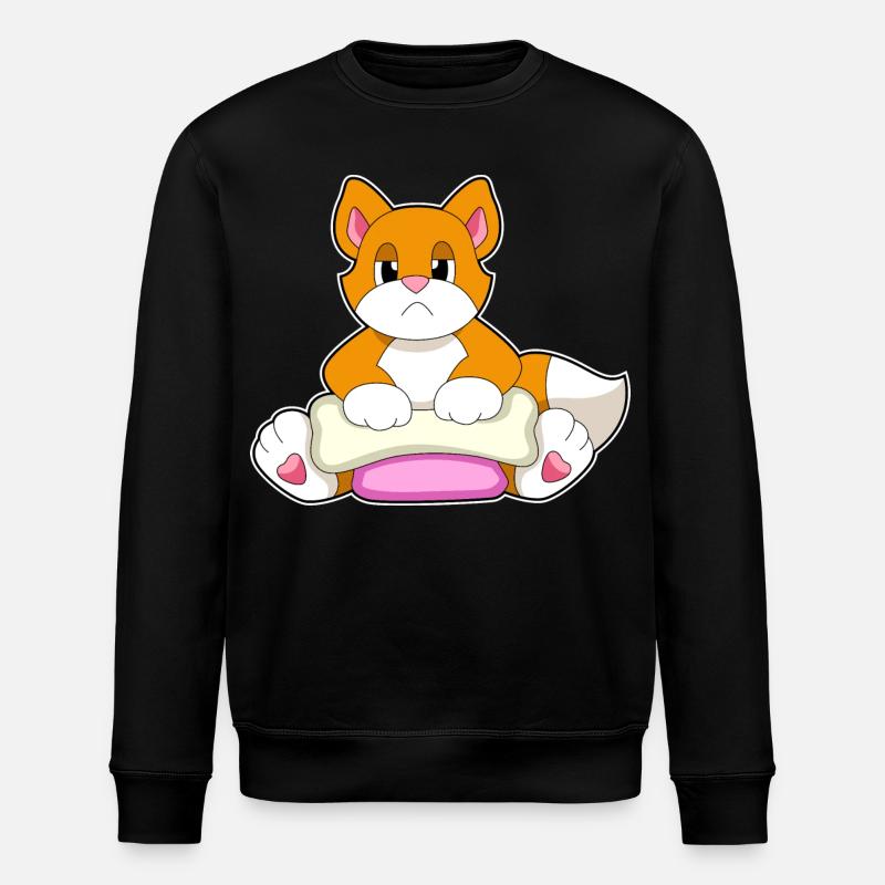 Cat Bones - Stanley/Stella ROLLER Unisex Organic Sweatshirt - black