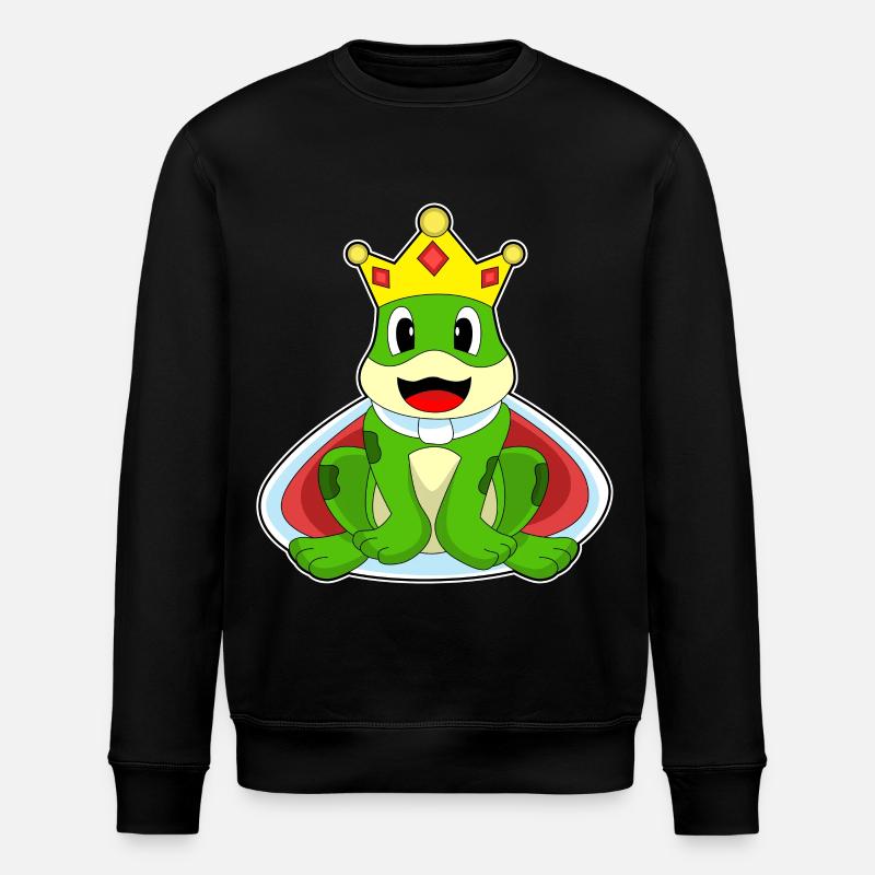 Frog Crown - Stanley/Stella ROLLER Unisex Organic Sweatshirt - black