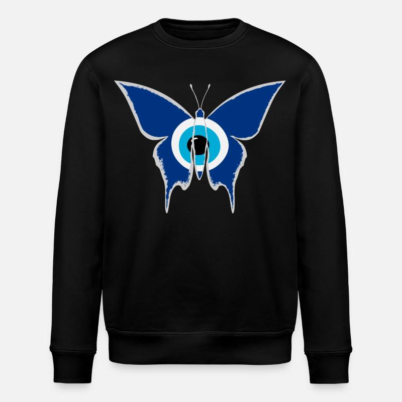 Papillon Nazar blanc - Sweat bio ROLLER Stanley/Stella Unisexe - noir