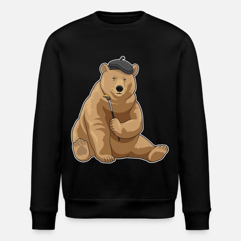 Pinceau de peintre d’ours - Sweat bio ROLLER Stanley/Stella Unisexe - noir