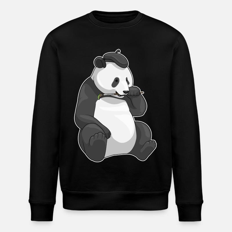 Panda Peintre Pinceau - Sweat bio ROLLER Stanley/Stella Unisexe - noir