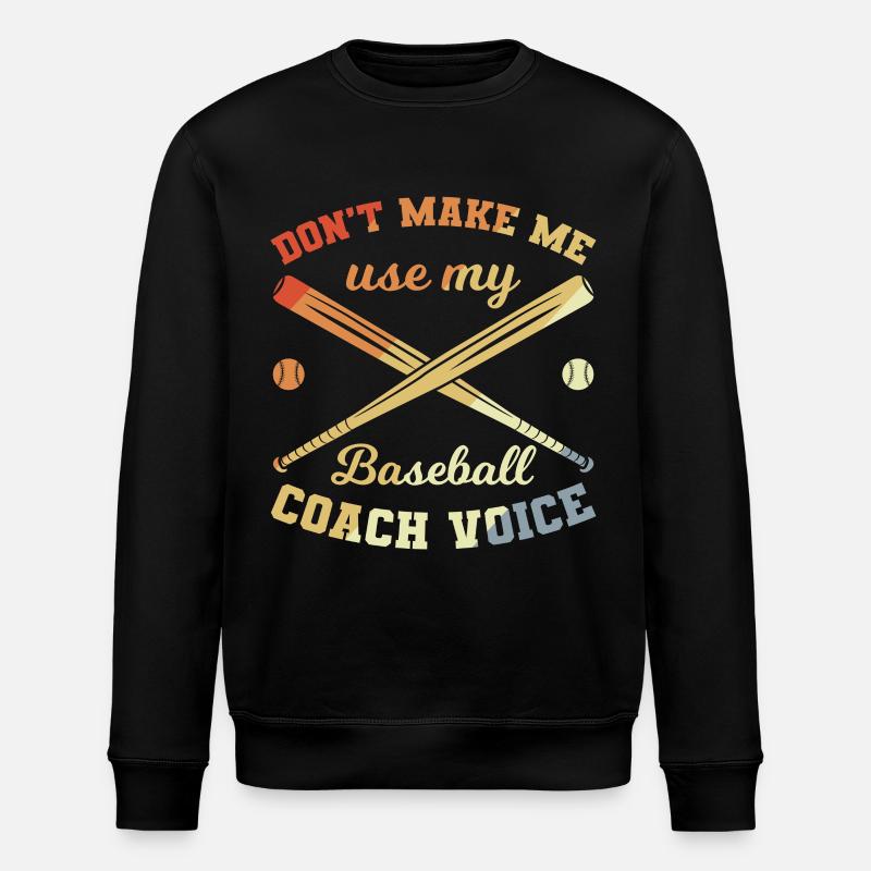 Baseball Trainer - Stanley/Stella Unisex Bio-Sweatshirt ROLLER - Schwarz