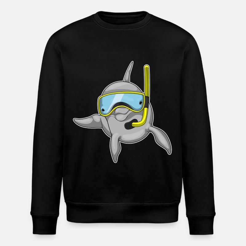 Dolphin Diver Snorkel - Sweat bio ROLLER Stanley/Stella Unisexe - noir