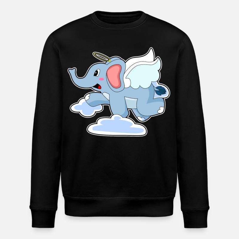 Nuages d’anges éléphants - Sweat bio ROLLER Stanley/Stella Unisexe - noir