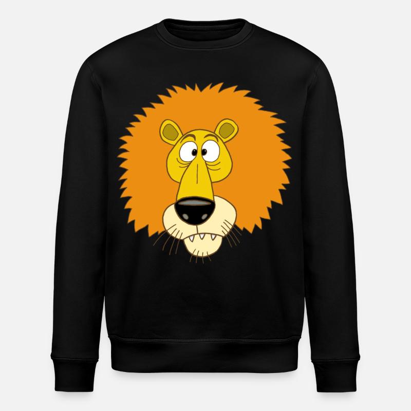 Lion that squints - Stanley/Stella ROLLER Unisex Organic Sweatshirt - black