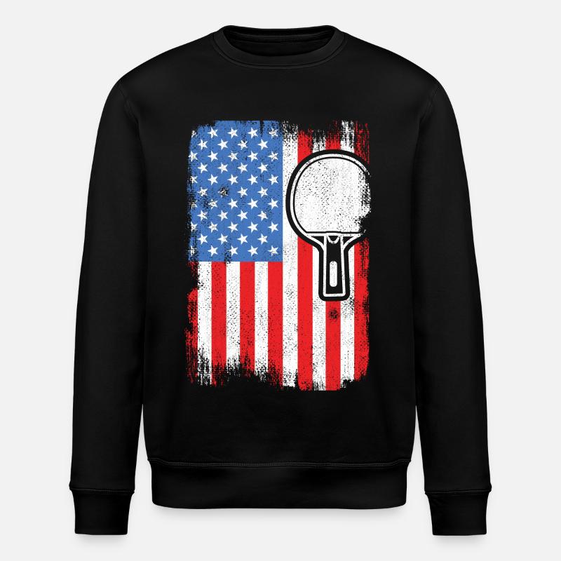 4. Juli Tischtennis - Stanley/Stella Unisex Bio-Sweatshirt ROLLER - Schwarz
