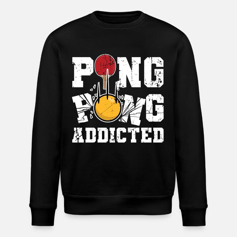 Funny ping pong saying - Stanley/Stella ROLLER Unisex Organic Sweatshirt - black