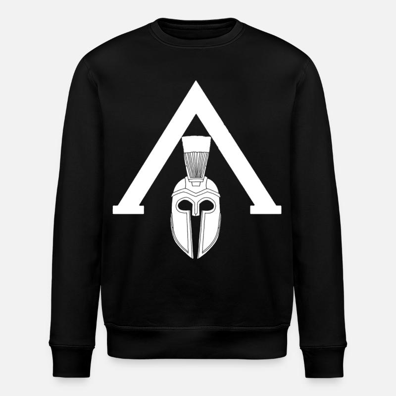 Symbole spartiate blanc - Sweat bio ROLLER Stanley/Stella Unisexe - noir