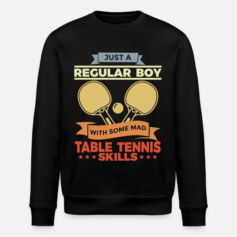 Ping Pong Junge - Stanley/Stella Unisex Bio-Sweatshirt ROLLER - Schwarz