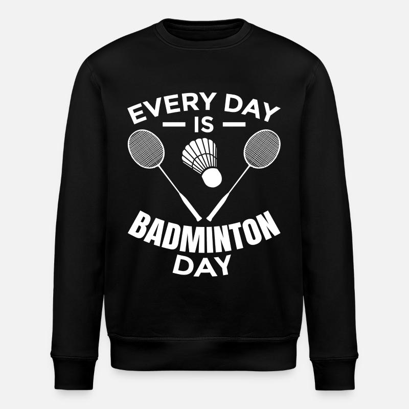 Badminton Routine - Stanley/Stella ROLLER Unisex Organic Sweatshirt - black