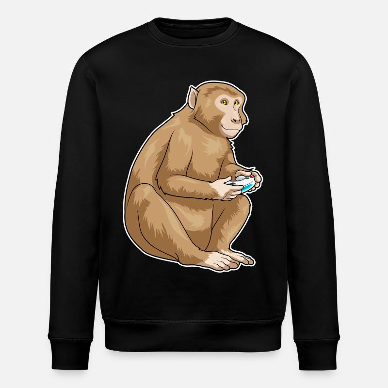 Affe Gamer Controller - Stanley/Stella Unisex Bio-Sweatshirt ROLLER - Schwarz