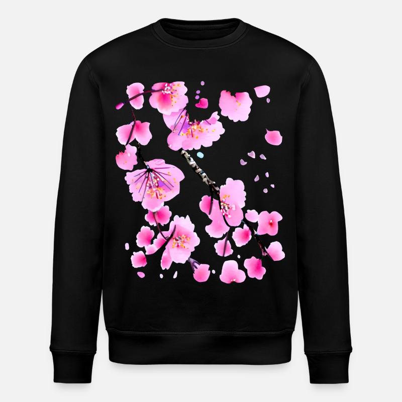 Kirschblüte Japanisch Sakura - Stanley/Stella Unisex Bio-Sweatshirt ROLLER - Schwarz