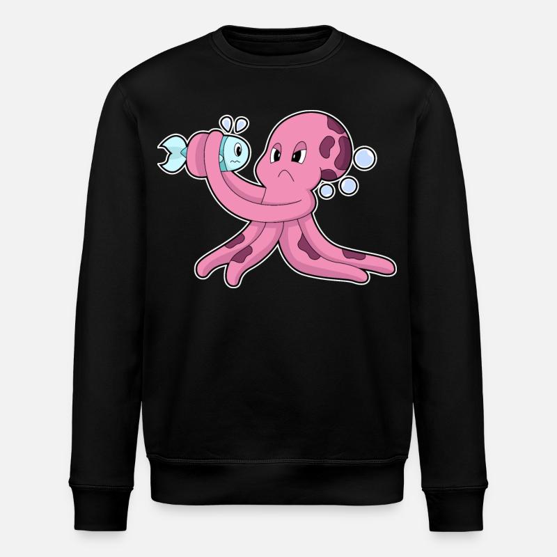 Krake Fisch - Stanley/Stella Unisex Bio-Sweatshirt ROLLER - Schwarz