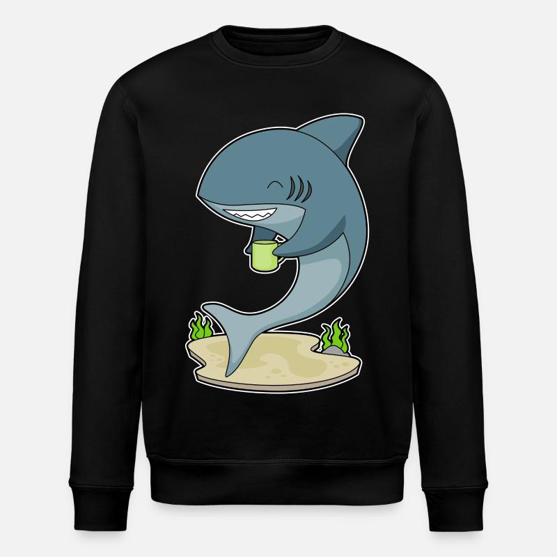 Hai Becher Kaffee - Stanley/Stella Unisex Bio-Sweatshirt ROLLER - Schwarz